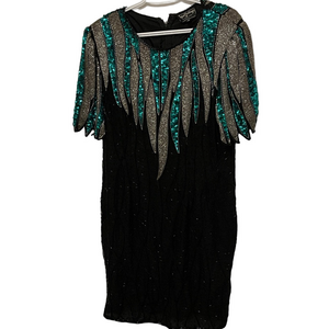 Vintage Royal Feelings Sequin & Beaded Dress Size 16